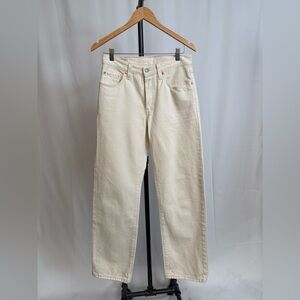 Levi's Cream Straight Jeans Classic Style